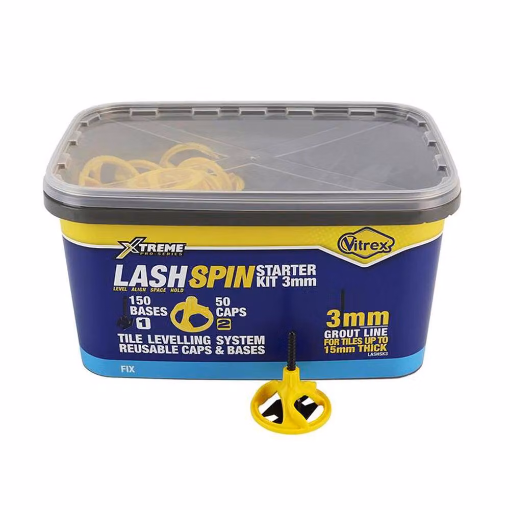 Vitrex Lashspin Starter Tile Levelling System Kit, 3mm, Yellow – 2