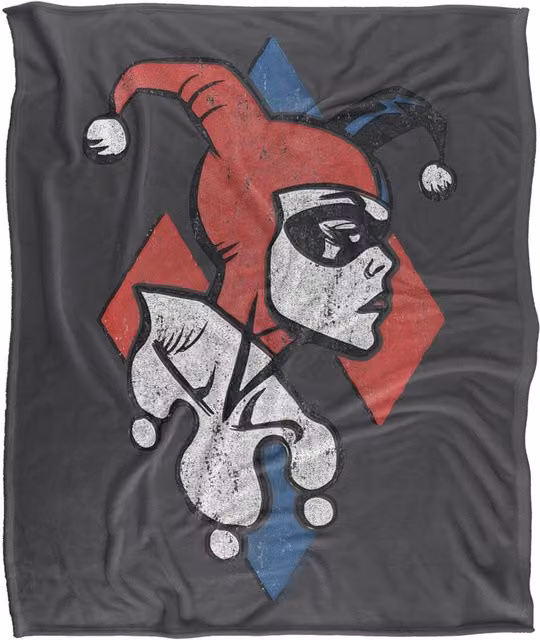 LOGOVISION Batman Harley Quinn Profiling Silky Touch Super Soft Fleece Throw Blanket, Multicolour, W: 91.44 cm, L: 147 cm – 6