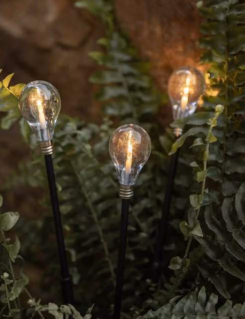Lights4fun Pathfinder Outdoor Solar Sphere Lights in Black with Warm White Glow