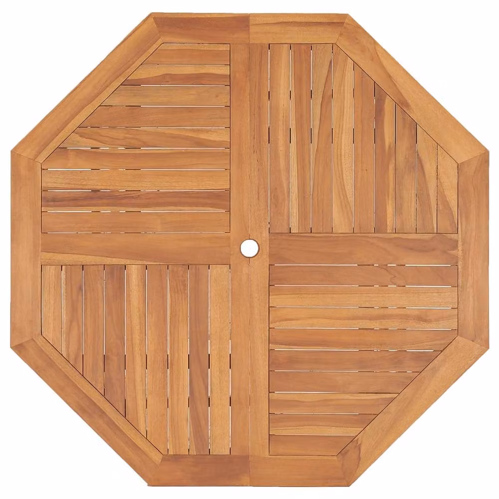 Berkfield Home Garden Dining Table in Brown Solid Teak Wood, W/D/H: 110 x 110 x 75 cm – 3