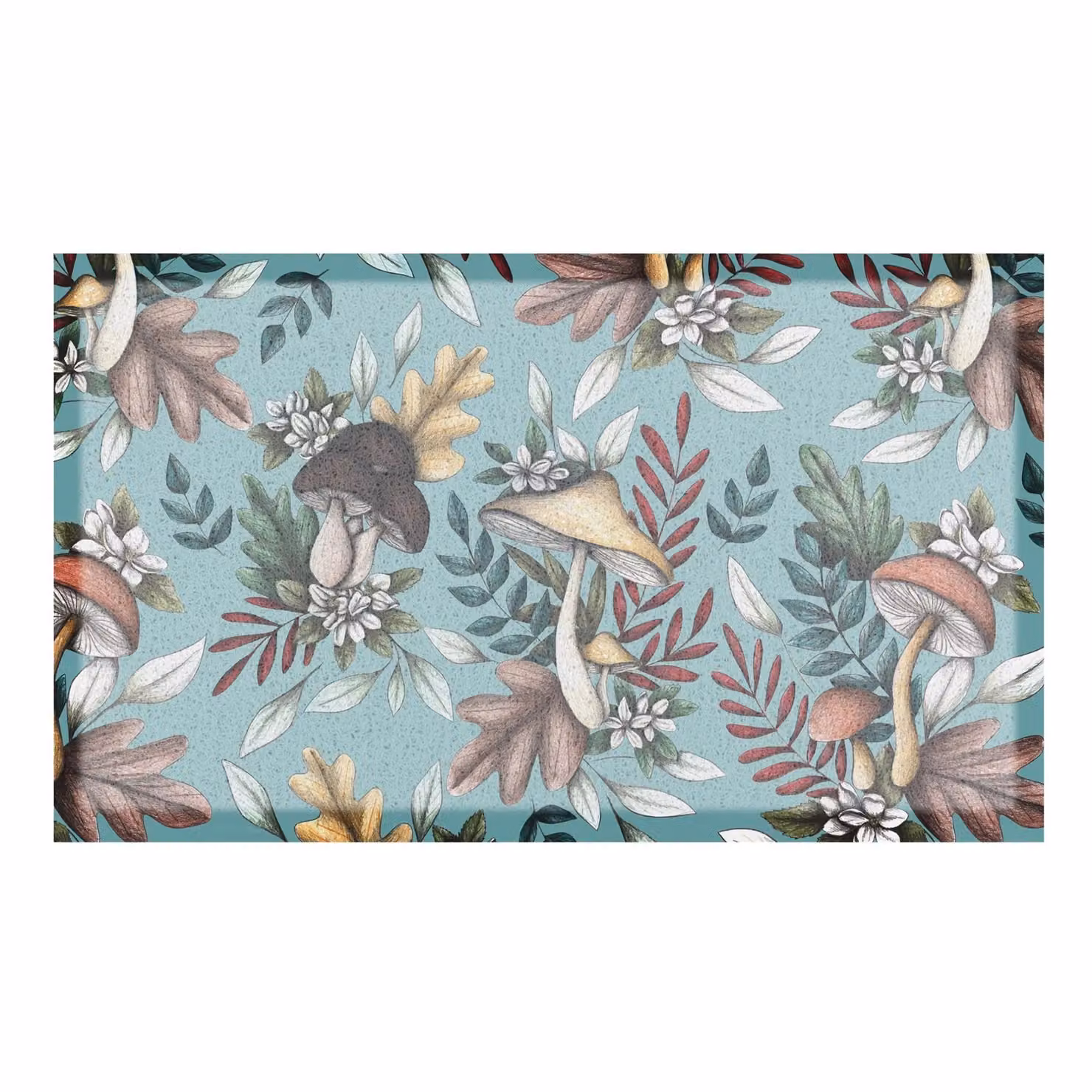 Artsy Mats Magical Mushrooms x Celia Battaini Doormat, White and Multicolour, W: 70 cm, D: 40 cm – 2