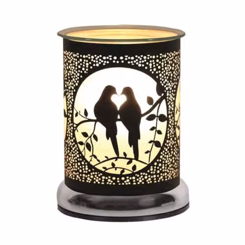 Aroma Accessories Electric Touch Wax Melter, Black Doves Cylinder, Height: 17 cm
