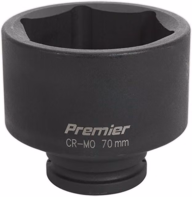Loops 70mm Forged Impact Socket, 3/4 Inch Sq Drive, Chrome Molybdenum Black