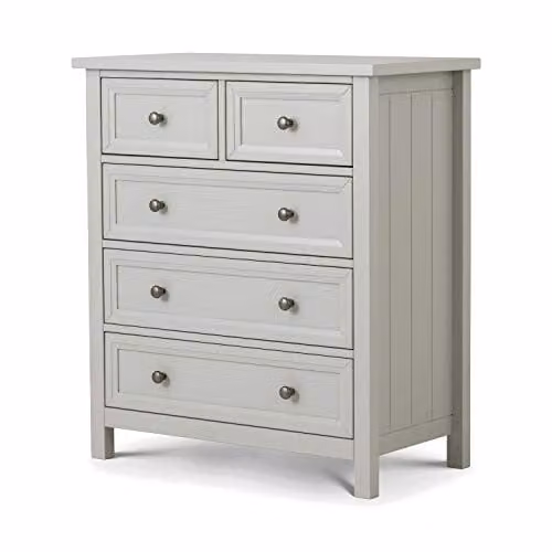 Julian Bowen Maine 5 Drawer Chest in Dove Grey – 1
