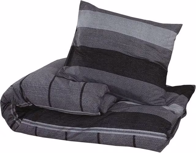 Berkfield Home Elegant Cotton Duvet Cover and Pillowcase Set, Grey, W/D/H: 140 x 200 cm and 50 x 75 cm – 1