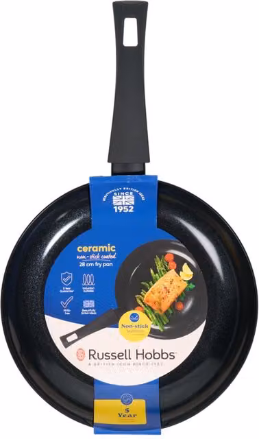 Russell Hobbs Ceramic Non Stick Frying Pan, Black, 28 cm