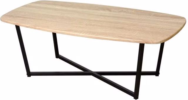 Kelvenix Rectangular Coffee Table in Brown Oak, W/D/H: 100 x 60 x 35 cm