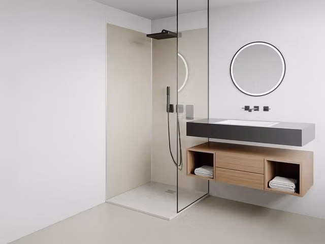 ITZIAR Beige Aluminum Shower Wall Panels with Profiles, 2 x H: 210 cm x W: 90 cm