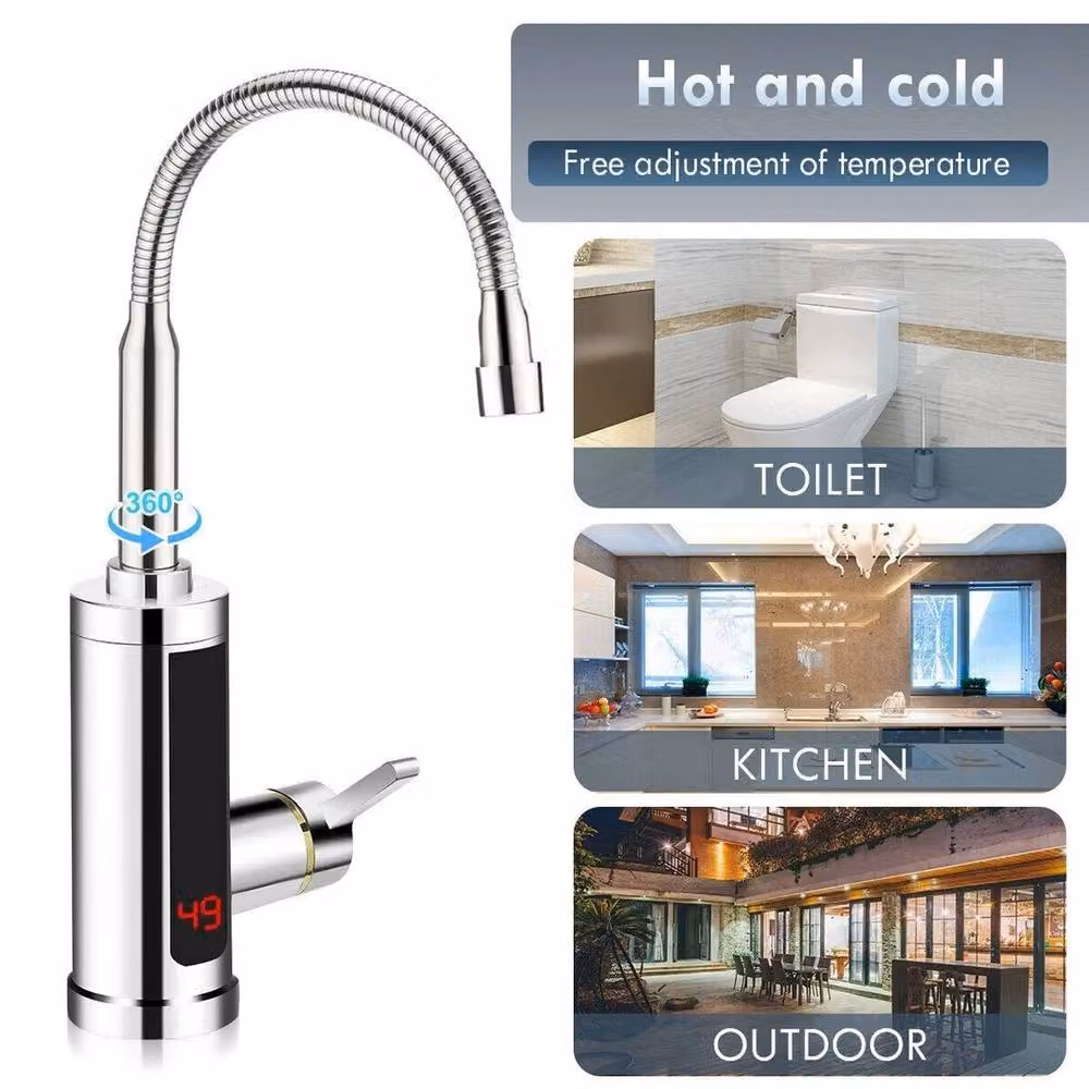 Kelvenix Electronic Electric Heating Tap with Boiling Water Function and Pull Out Spray Spout in Silver – 2