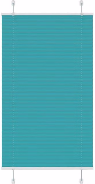 Berkfield Home Single Pleat Petrol Green Fabric Blind, W: 70 cm, H: 150 cm – 1