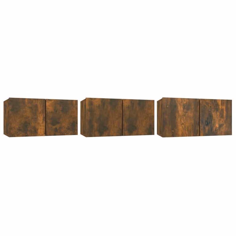 Berkfield Home Classic 5 Piece Smoked Oak TV Cabinet Set in Brown – 3
