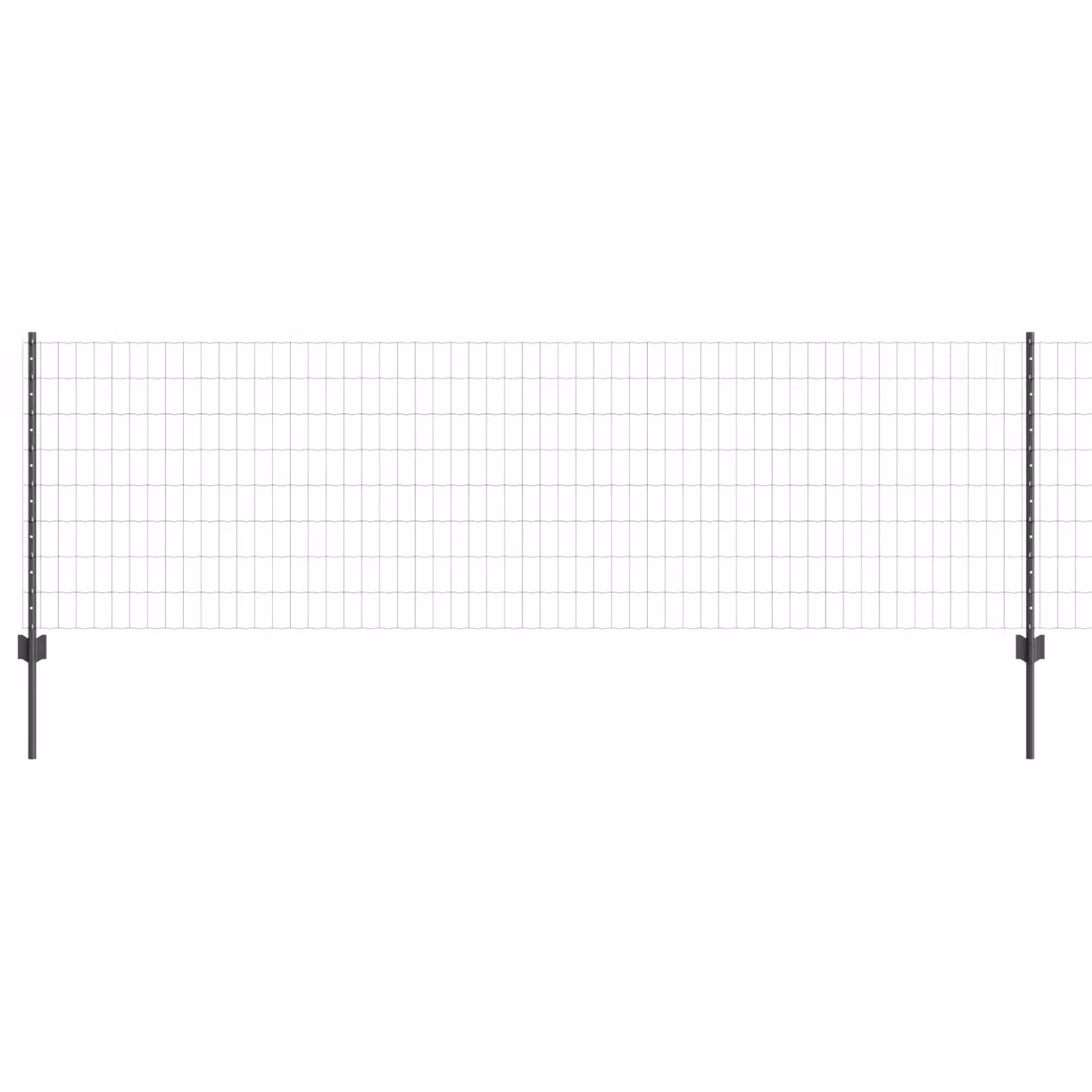 Berkfield Home Euro Fence with 5 U Posts, Grey Galvanised Steel, 0.8 x 10 m – 2