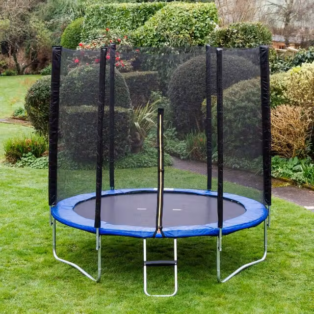 Acrobat 8ft Blue Mini Trampoline Package with Safety Net