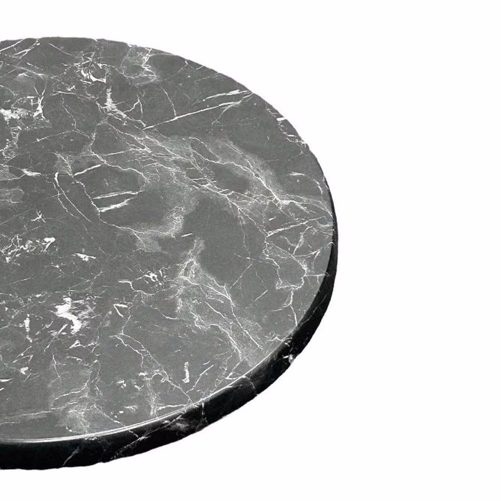 PAWNORA Black Marble Round Dining Table Top, Diameter: 70 cm – 2