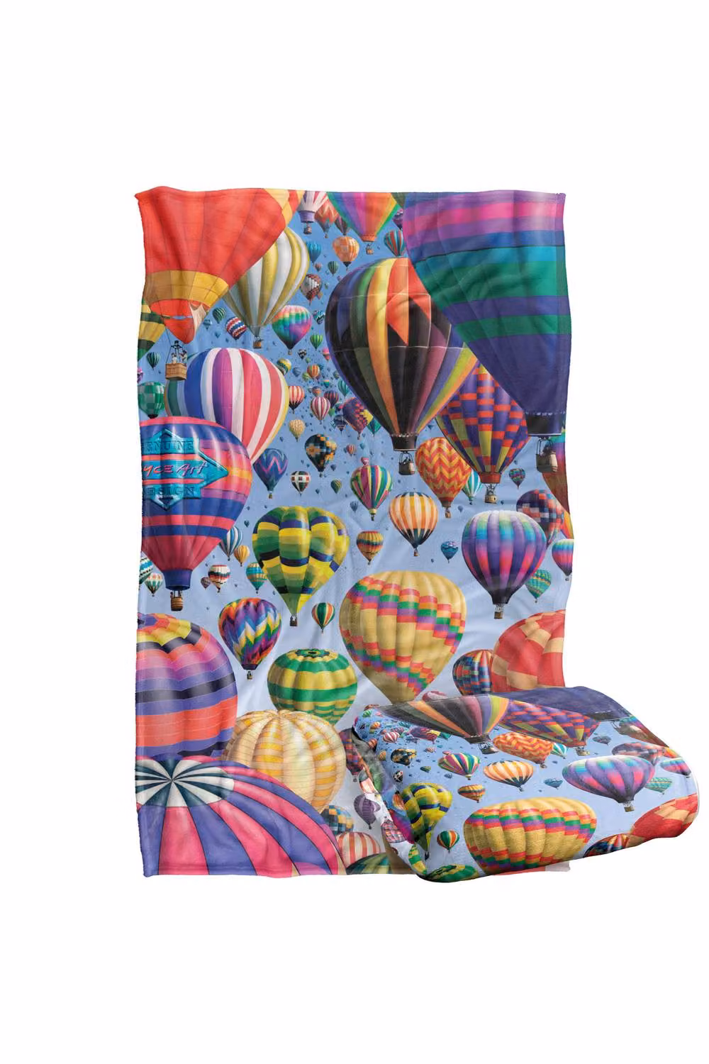 JQ Licensing Royce Mcclure Hot Air Balloon Sky Silky Touch Super Soft Fleece Throw Blanket, Multicolour, W/D/H: 91 x 147 cm – 6