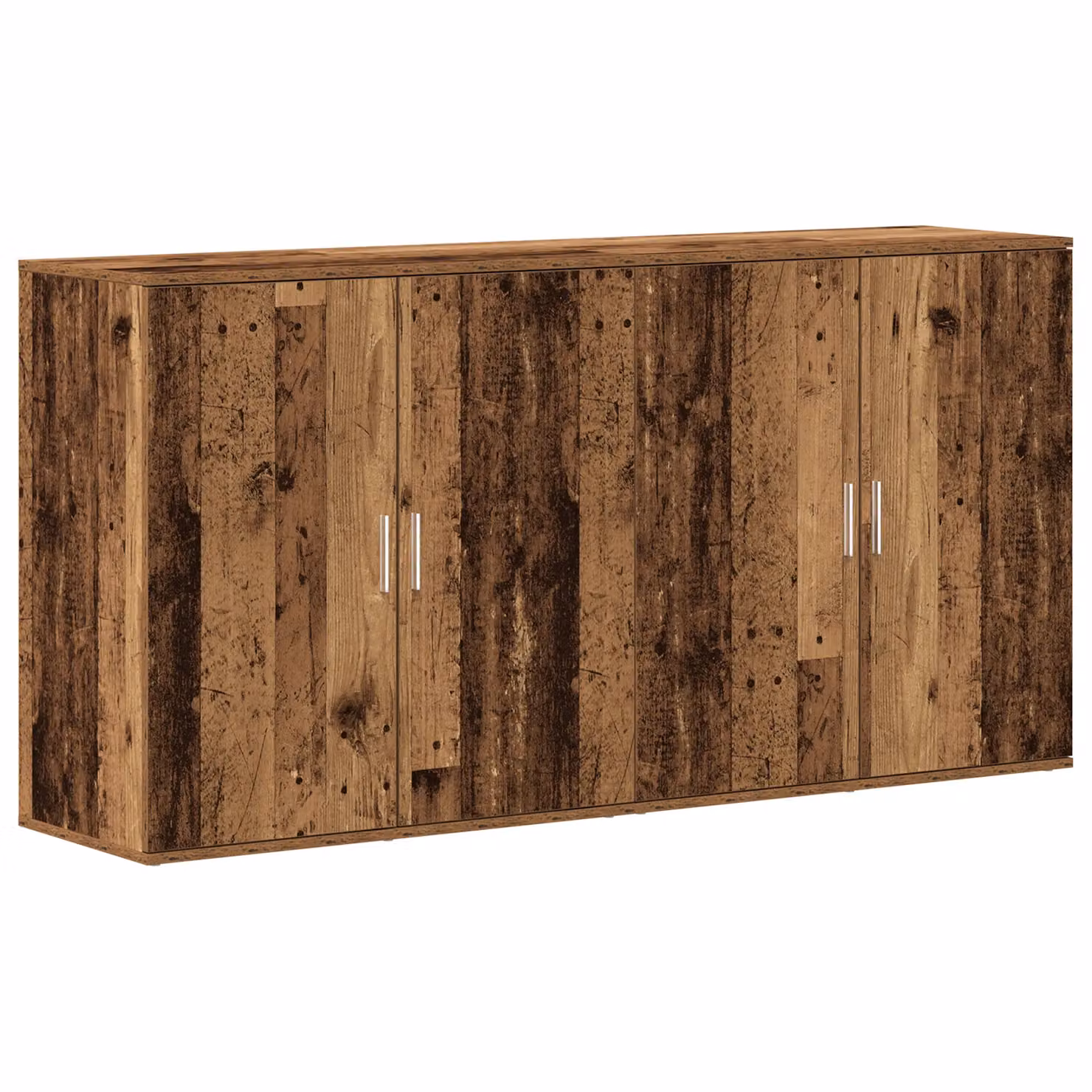 Berkfield Home Set of 2 Rustic Old Wood Sideboards in Brown, W/D/H: 79 x 38 x 80 cm – 2