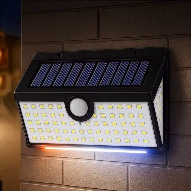 Kelvenix 2-Pack Outdoor Solar LED Motion Sensor Wall Lamps in Black