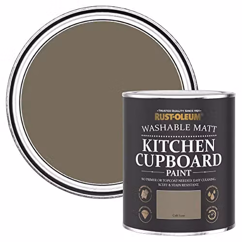 Rust-Oleum Café Luxe Water Based Kitchen Cupboard Paint in Matt Brown, 750ml – 1