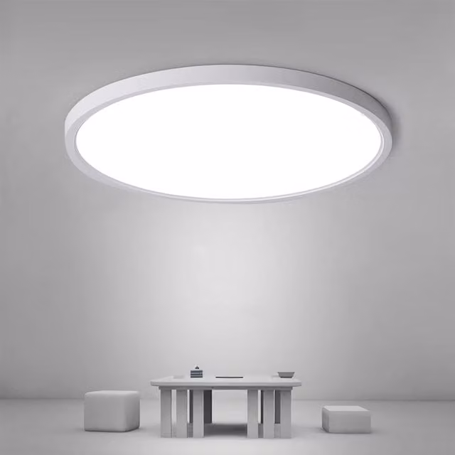 Goeco Modern Cylinder LED Ceiling Light, Cool White 6500K, White – 1