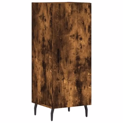 vidaXL Smoked Oak Sideboard in Brown, W/D/H: 34.5 x 34 x 90 cm