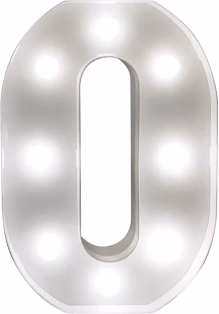 Computerstar 3D LED Battery Operated Light Up Letters and Numbers in White