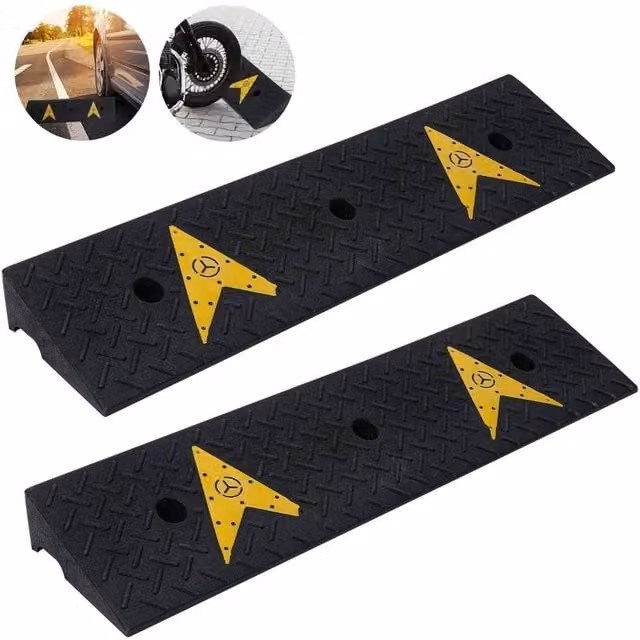 Havendro Black Rubber Ramps for Caravans, Trucks, Garages and Wheelchairs, 2 x 100 cm