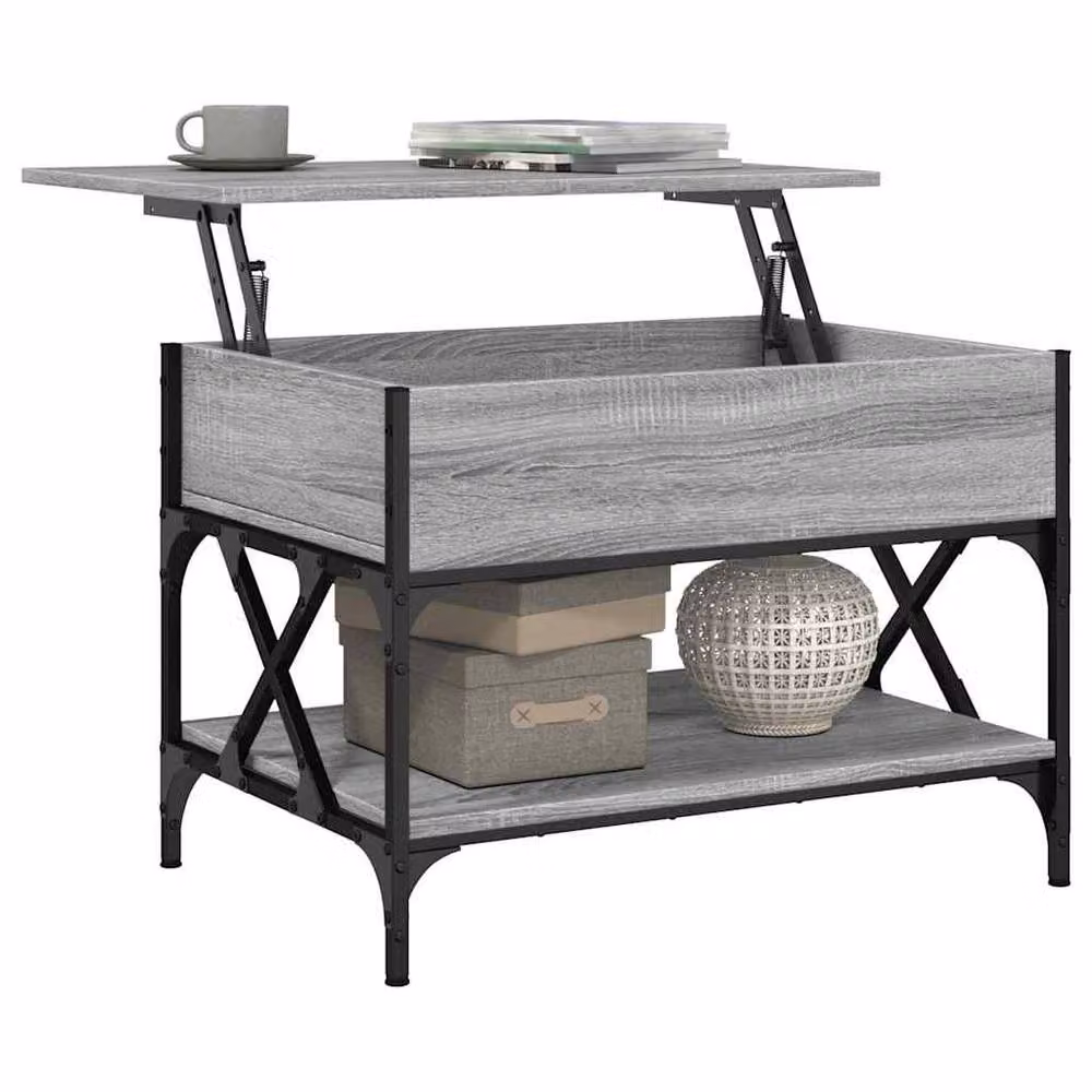 Berkfield Home Grey Sonoma Coffee Table with Lift Mechanism, W/D/H: 70 x 50 x 50 cm – 3
