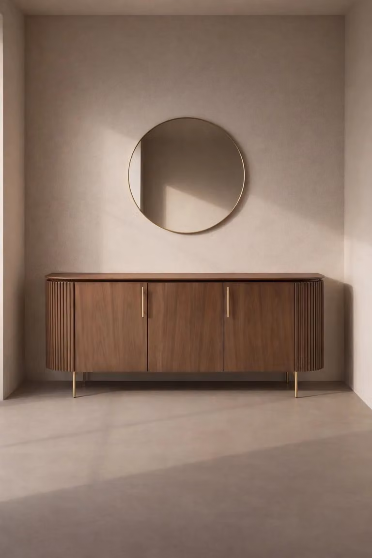 Tommy Franks Lantine Buffet in Walnut and Brass