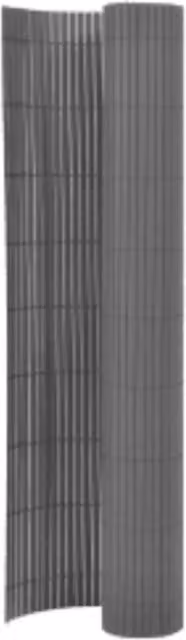 Berkfield Home Double-Sided PVC Garden Fence, Grey, H: 110 cm, W: 300 cm