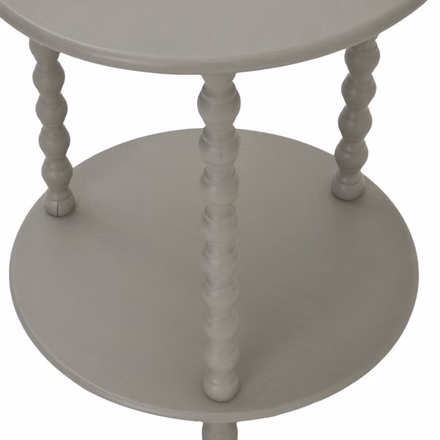 KDMK Camden Collection Round Side Table in Light Grey