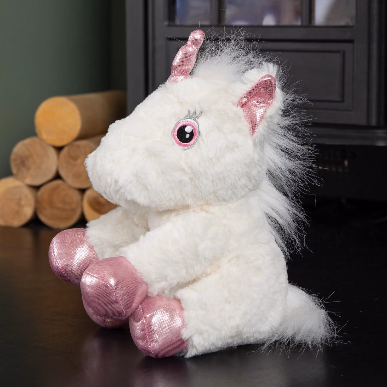 Samuel Alexander White Plush Unicorn with Pink Details, 24 cm – 2