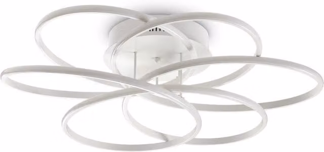 Ideal Lux Karol Integrated LED Indoor Flush Ceiling Lamp, White, 4000K, Diameter: 76 cm