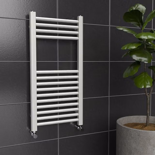Lux Heat Coloured Steel Towel Radiator in Grey, W/H: 40 x 80 cm