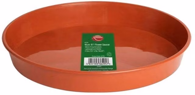 Ambassador Orange Plastic Flower Pot Saucer/Planter