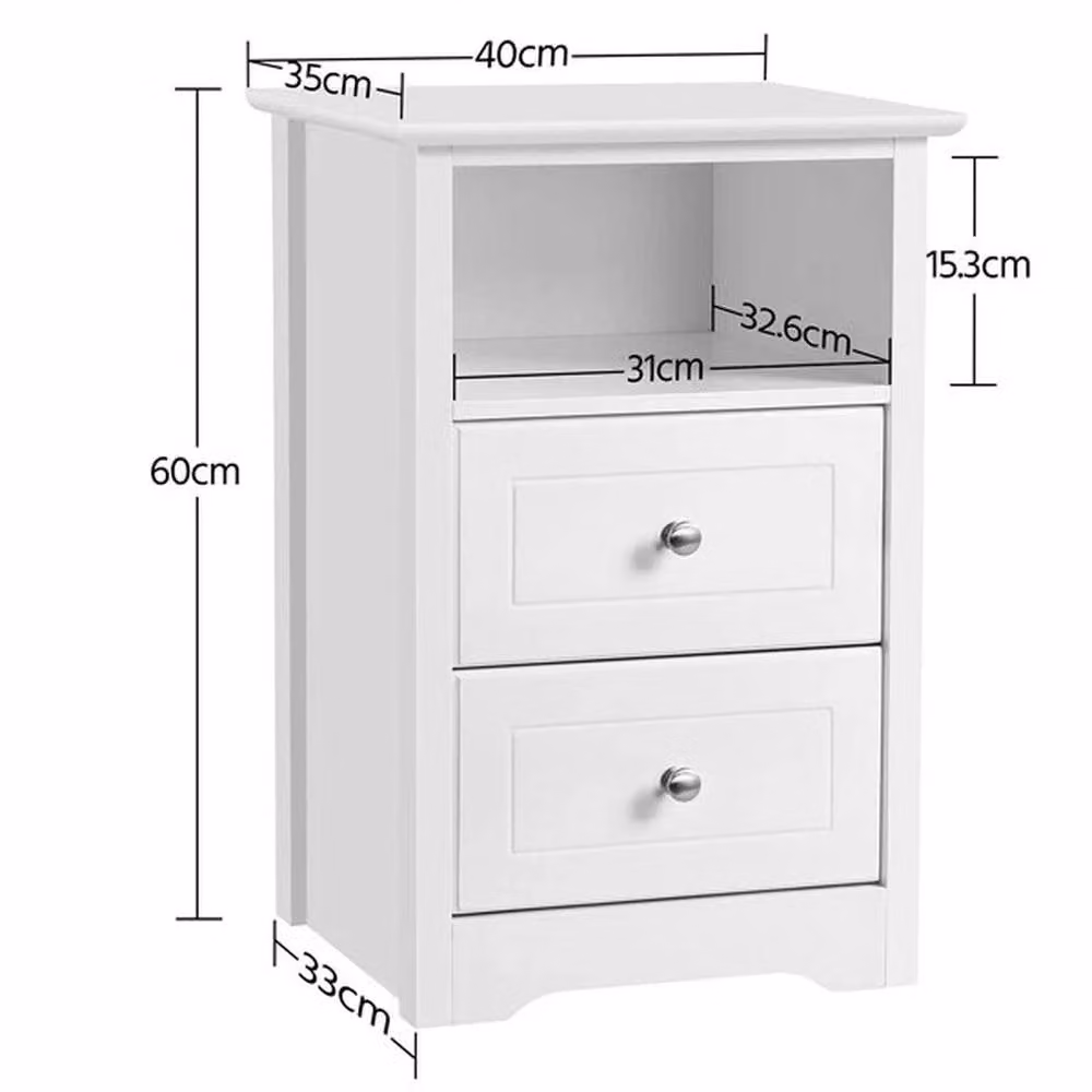 EONLION Modern White Nightstand Bedside Table – 2