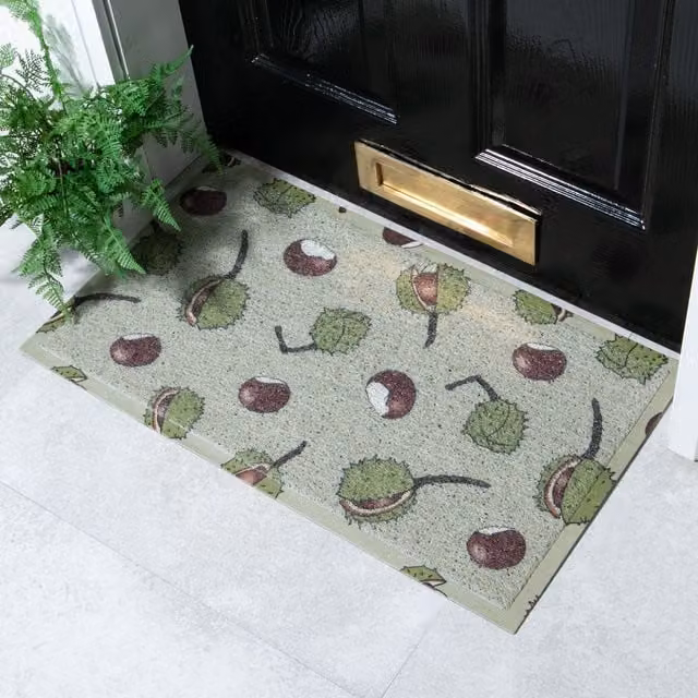 Artsy Mats Chestnuts x TLS Design Indoor Outdoor Doormat in Green, W/D/H: 70 x 40 cm – 1