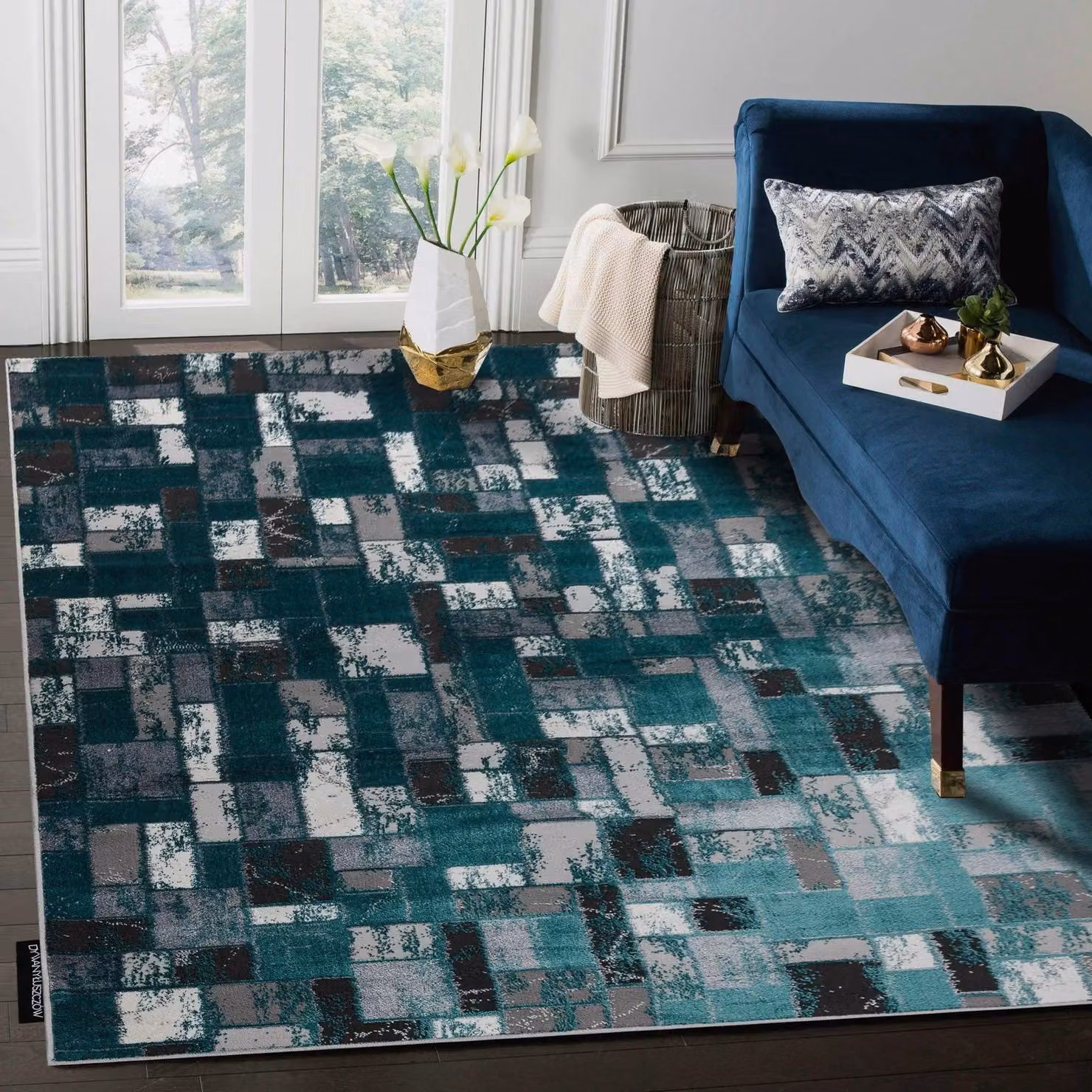 RugsX De Luxe Rectangular Rug in Green and Multicolour, W: 120 cm, L: 170 cm – 5