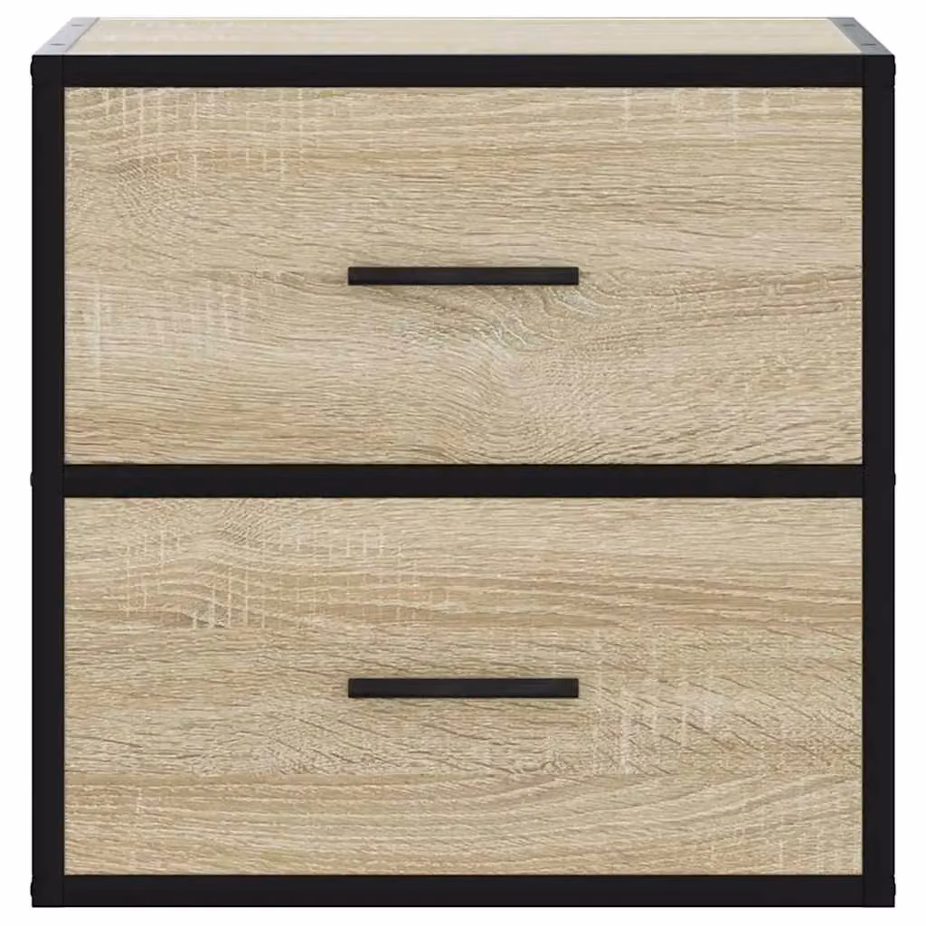 Berkfield Home Wall-mounted Bedside Cabinets, 2 Pack, Sonoma Oak, Brown, W: 40 cm, D: 31 cm, H: 39.5 cm – 3