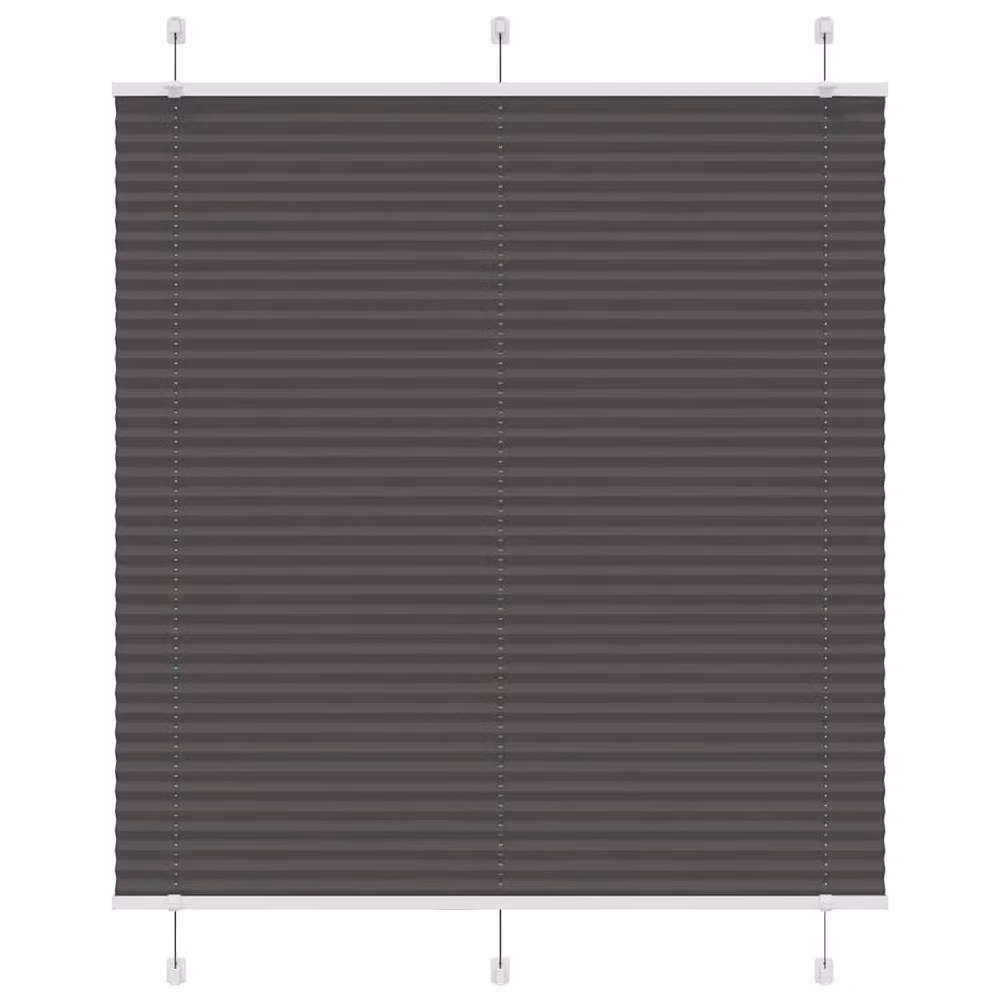 Berkfield Home Single Pleat Black Polyester Semi-Transparent Blind W: 115 cm, H: 150 cm – 2
