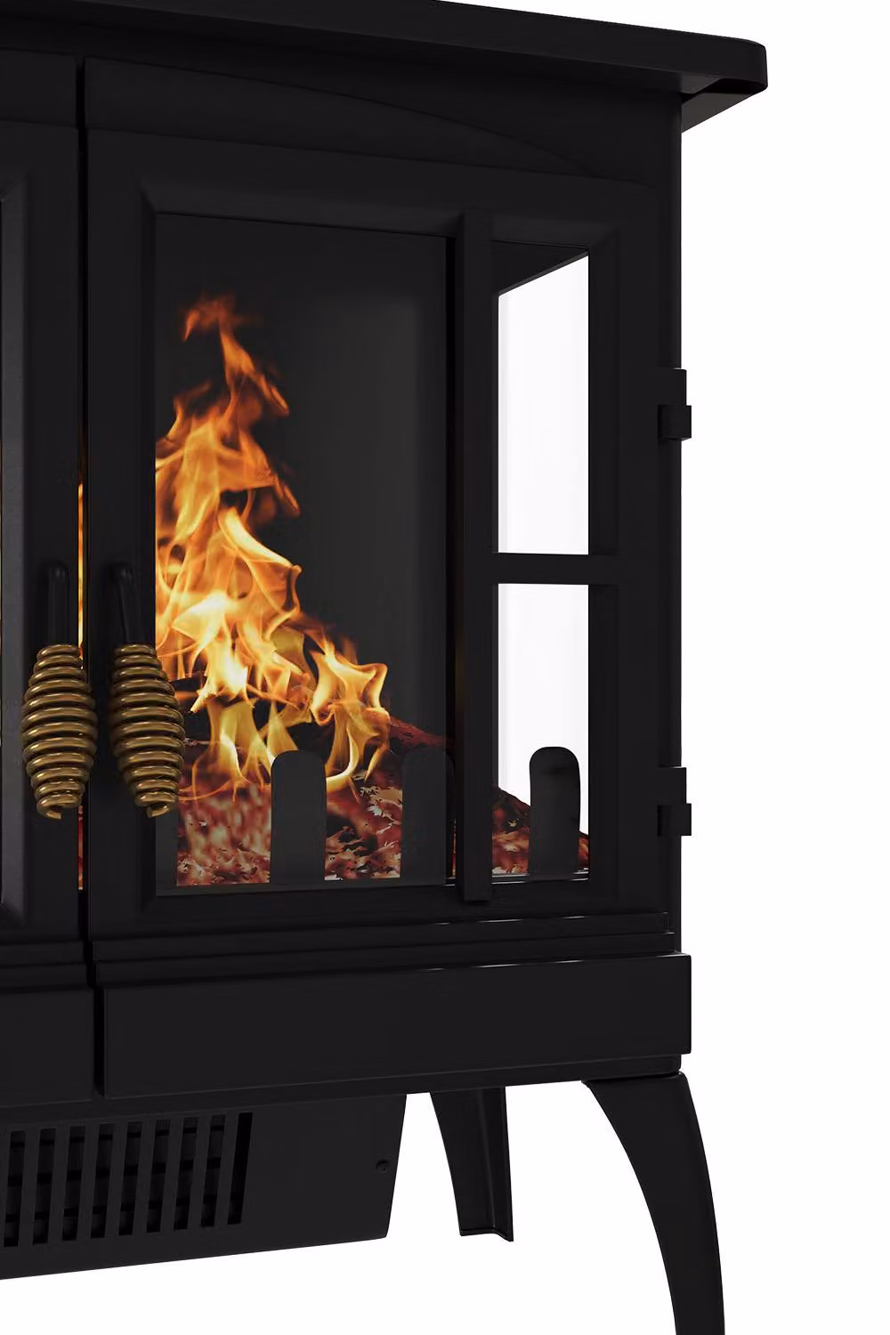 H&O Direct Freestanding Electric Fireplace Heater, Black – 3