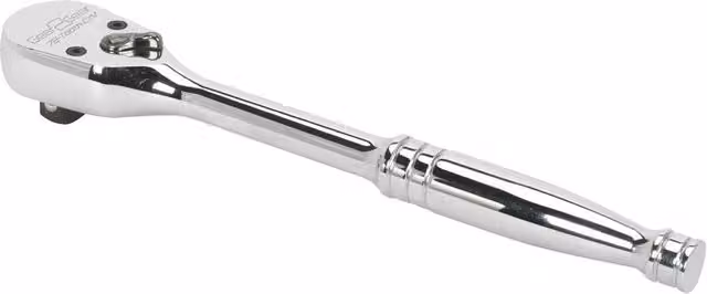 Loops 72-Tooth Dust-Free Ratchet Wrench with 3/8 Inch Sq Drive and Flip Reverse Mechanism in Silver and Multicolour Chrome Vanadium