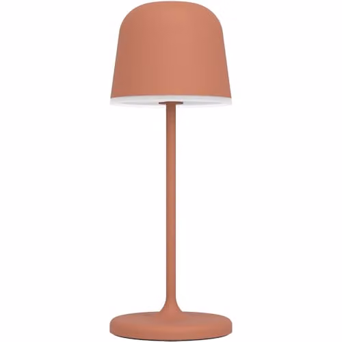 Loops Modern LED Table Lamp in Orange and Black with Touch Control and Included Bulb