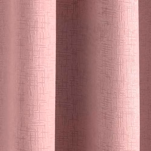 Enhanced Living Vogue Blush Pink Thermal Noise Reducing Dim Out Eyelet Curtains, W: 168 cm, D: 137 cm – 2