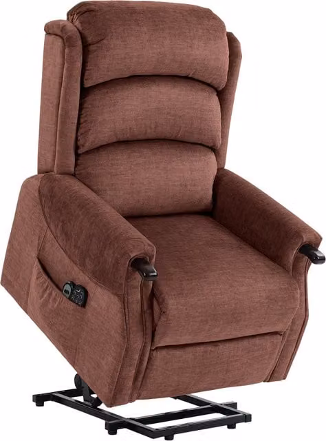 HOMCOM Power Lift Recliner with Vibration Massage and Heat in Brown Fabric