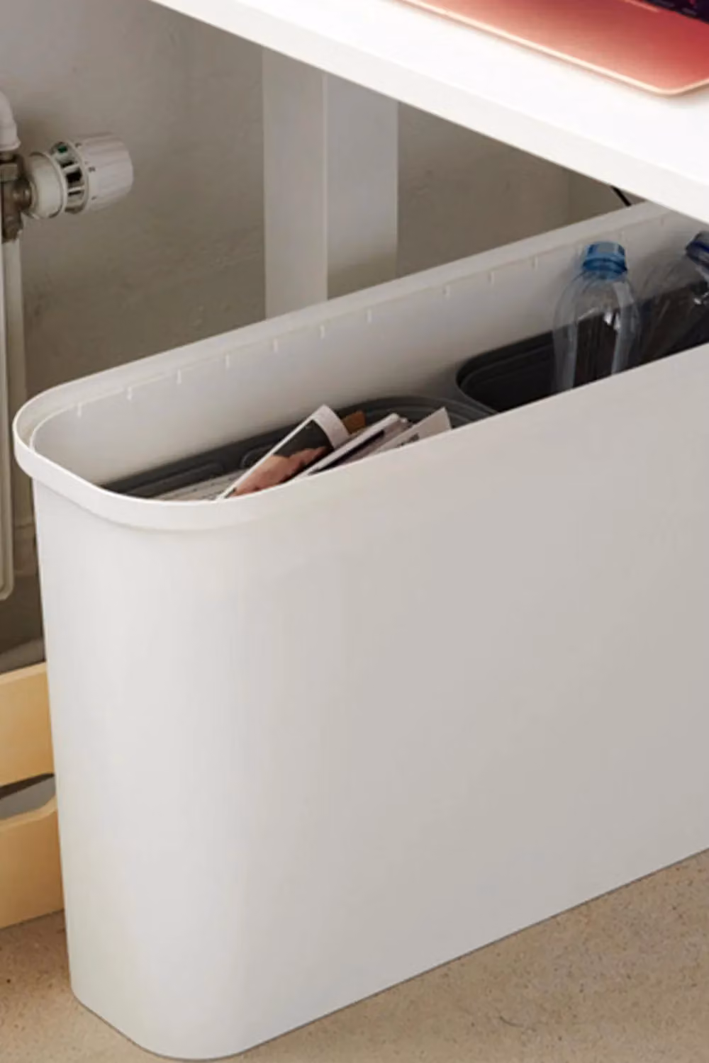 SmartStore Collect Slim Box Set with Wooden Lid in White, Large – 3