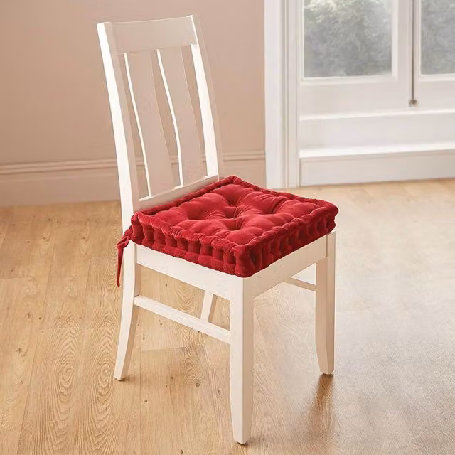 Coopers of Stortford Reversible Ergonomic Cotton Velvet Booster Cushions in Red