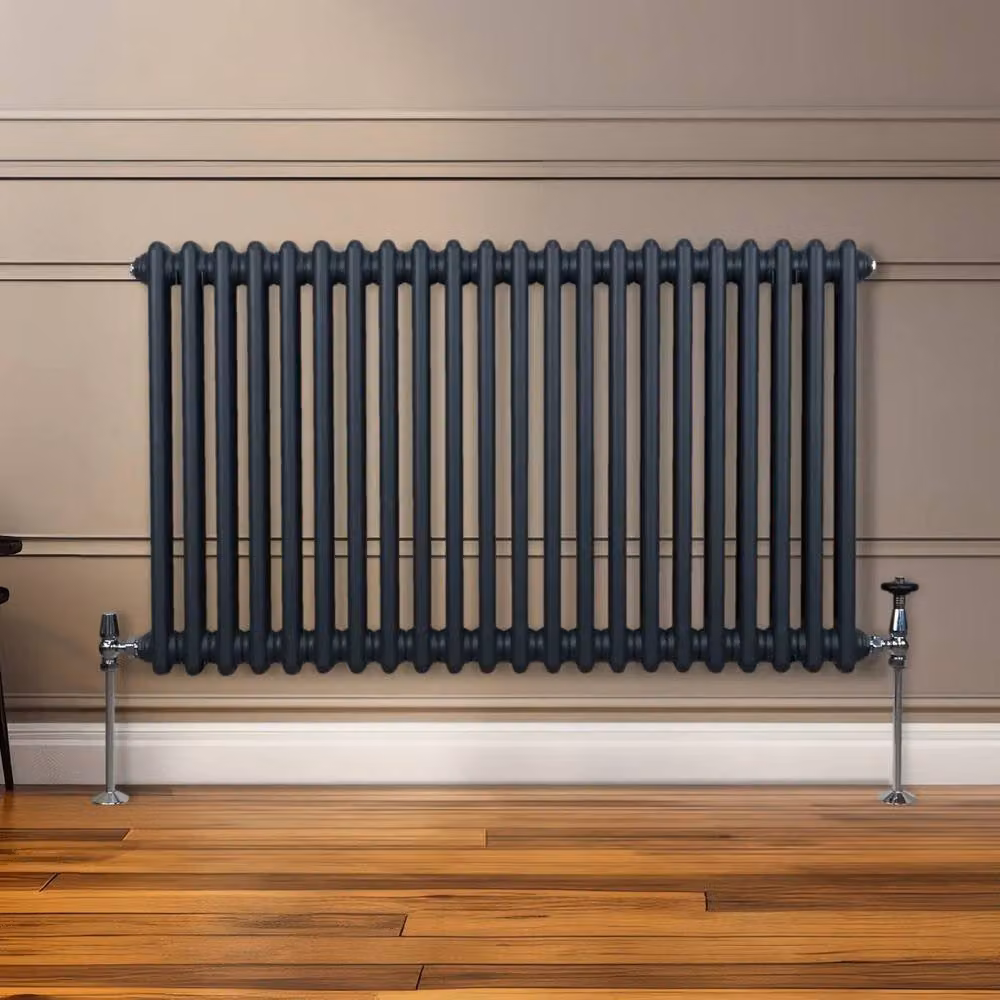 Monstershop Traditional 2 Column Steel Radiator in Anthracite Grey, W/H: 60.0 x 101.0 cm – 8