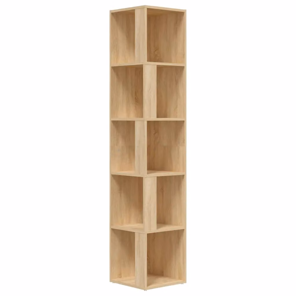 Berkfield Home Sonoma Oak Corner Cabinet in Brown, W/D/H: 33 x 33 x 164.5 cm – 2