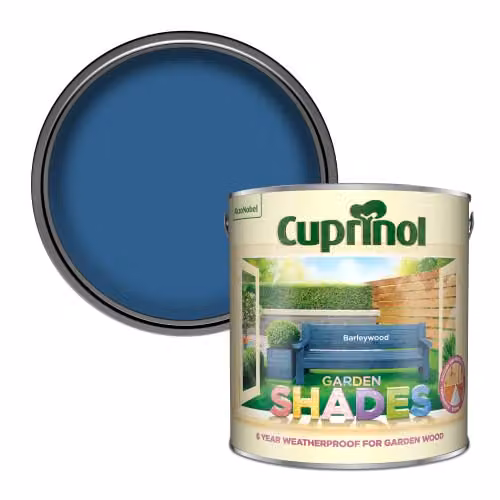 Cuprinol Garden Shades Exterior Woodcare, Barleywood Blue, Matt Opaque Weatherproof Finish, 2.5 l