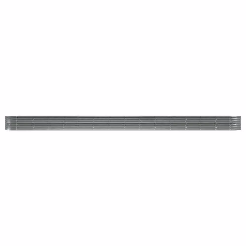 Berkfield Home Garden Grey Powder-coated Steel Raised Bed W: 620 cm, D: 80 cm, H: 36 cm – 2